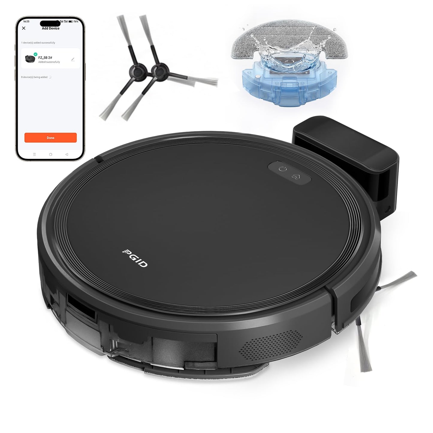 F7s,F77PRO Robot Vacuum and Mop Combo: 5000Pa Suction, Self-Emptying & App Control