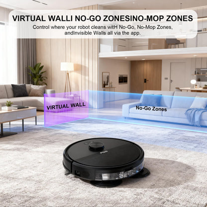 F7s,F77PRO Robot Vacuum and Mop Combo: 5000Pa Suction, Self-Emptying & App Control