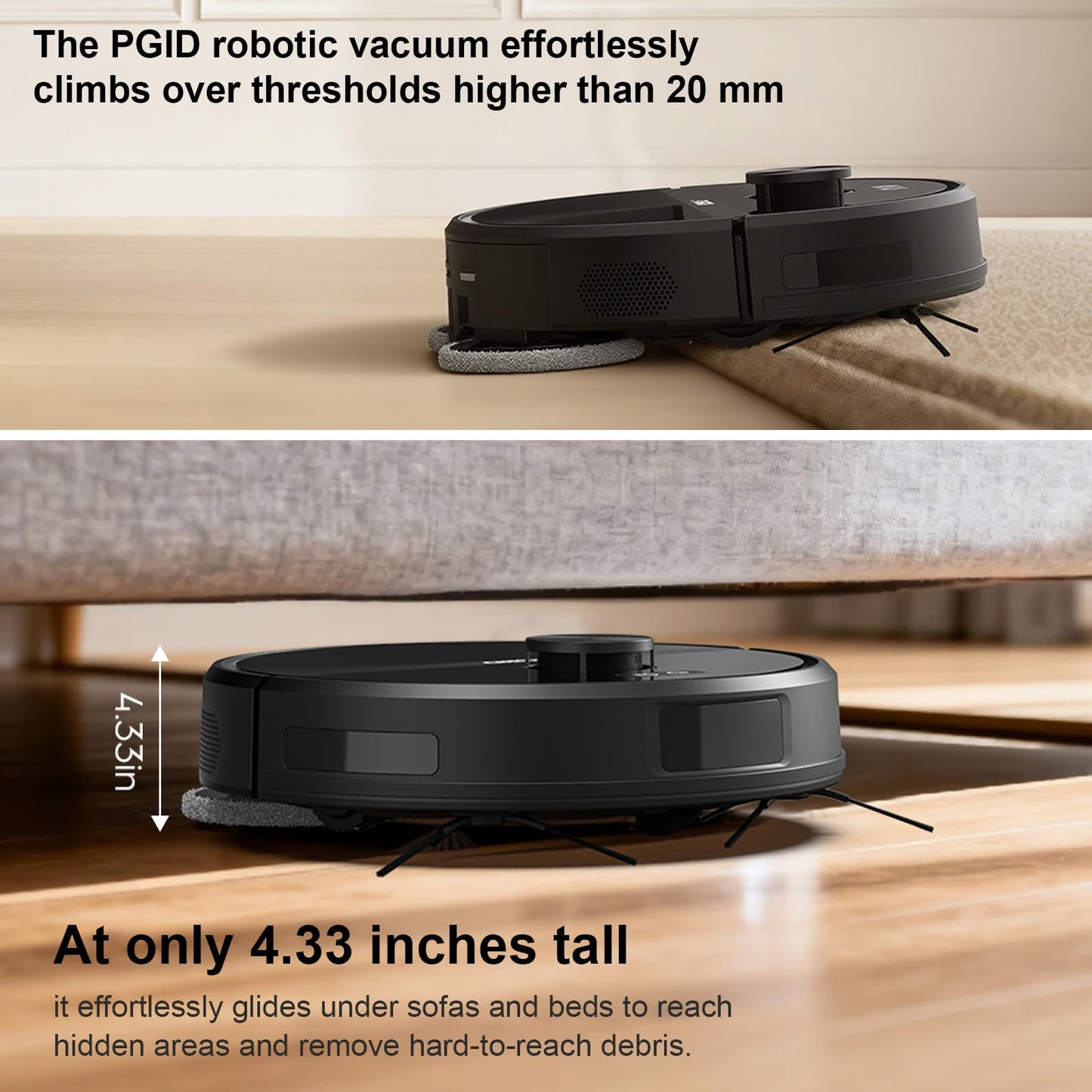F7s,F77PRO Robot Vacuum and Mop Combo: 5000Pa Suction, Self-Emptying & App Control